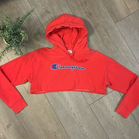 SUPER CROPPED CHAMPION HOODIE SIZE MEDIUM EEUC - Picture 1 of 5